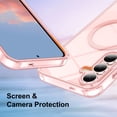 thumbnail image 6 of Casetego Phone Case for Galaxy S25,Clear Magnetic Case,[Yellow Resistant] Slim Fit Shockproof Transparent Crystal Clear Magnetic Case for Samsung Galaxy S25,Pink, 6 of 7