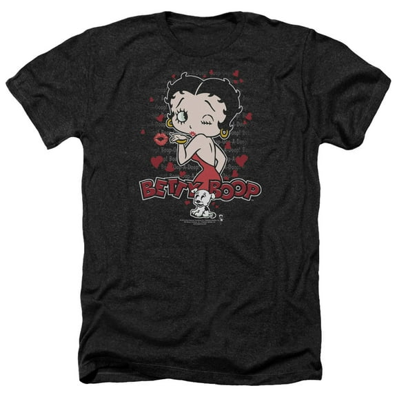 Betty Boop - Classic Kiss - Heather Short Sleeve Shirt - XX-Large