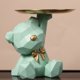 thumbnail image 4 of Oso Geométrico Almacenamiento Escultura Resina Llavero Estatuilla para El (verde), 4 of 8