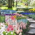 thumbnail image 6 of with God all Things are Possible Christian Home Decorative Garden Flag, Spring Summer Religious House Yard Outdoor Peony Flower, Inspirational Butterfly Outside Farmhouse Small Decor 12 x 18, 6 of 6