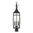 thumbnail image 4 of Matte Black Three Light Outdoor Post Lantern from the Montpelier Collection, 4 of 5