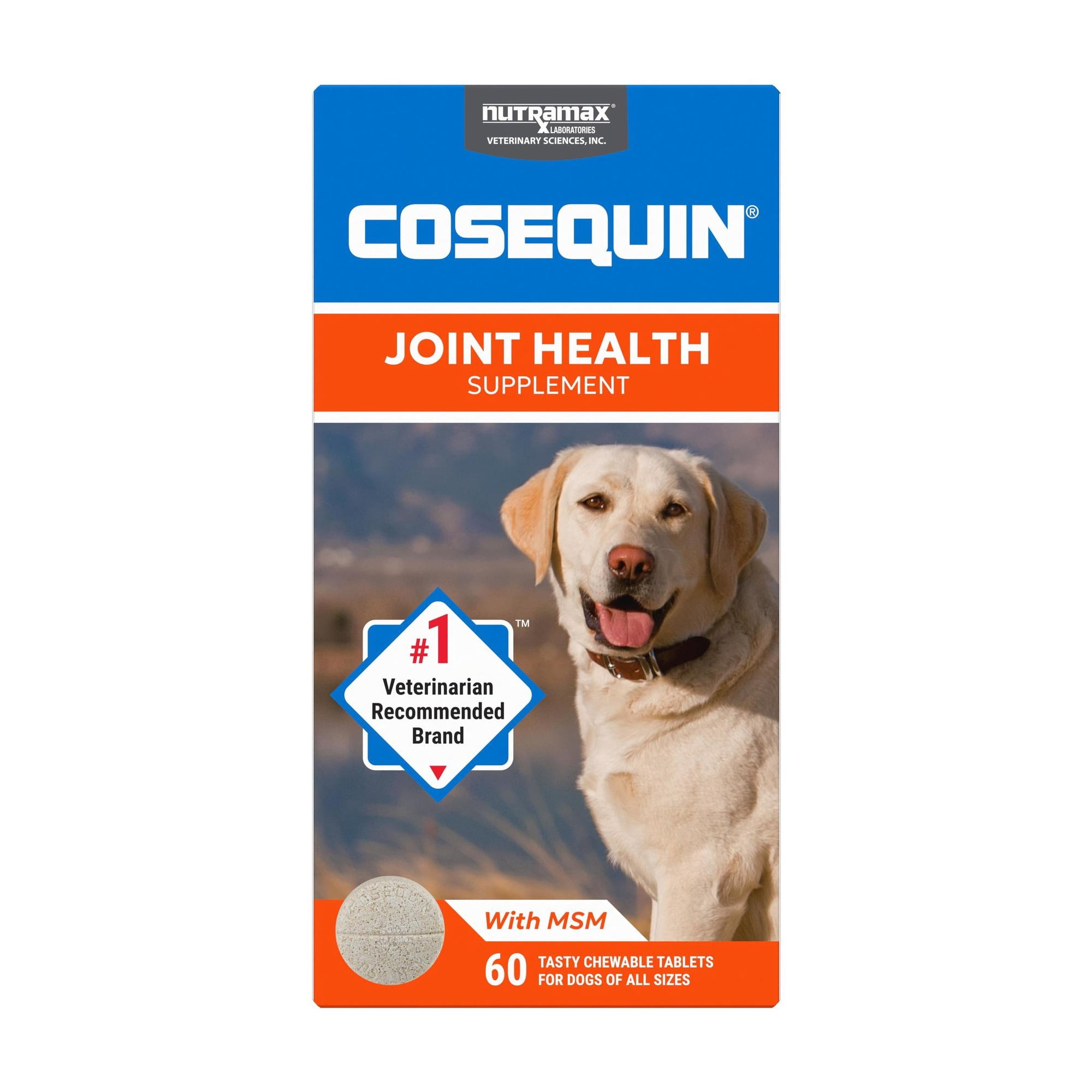 Nutramax Cosequin for Dogs Joint Health Supplement, Chewable Tablets, 60 Count
