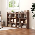 thumbnail image 4 of Costway 1 PCS 7-cube Bookcase Open Storage Shelf with Anti-tipping Kits for Living Room Walnut, 4 of 9