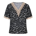 thumbnail image 4 of Ruimatai Womens Summer Tops Trending Short Sleeve Women's Fashion Casual Spring And Summer Floral Printing V-Neck Blouses &, 4 of 9