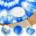 thumbnail image 4 of Blue Tie Dye Mandala Pattern Round Fitted Tablecloth with Elastic Edge,Dining Table Cover Waterproof,Outdoor Round Tablecloth for Camping,Dining,Indoor and Outdoor, 4 of 7