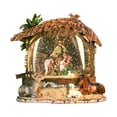 thumbnail image 2 of DOLITY Christmas Nativity Snow Globe Lighted Musical Box for Festival Bedroom Party coconut trees, 2 of 9