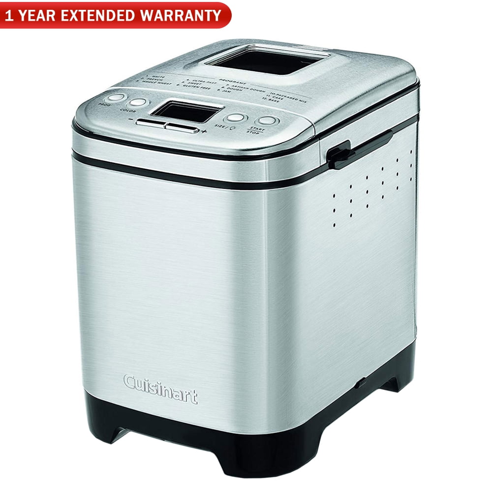 Cuisinart CBK110 Compact Automatic Bread Maker, Silver + 1 Year