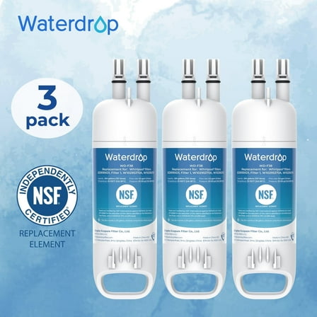 Waterdrop EDR1RXD1 Water Filter Replacement 3 Pack - Compatible with EDR1RXD1B, P8RFWB2L, P4RFWB, 46-9081, 46-9930, WD-F38