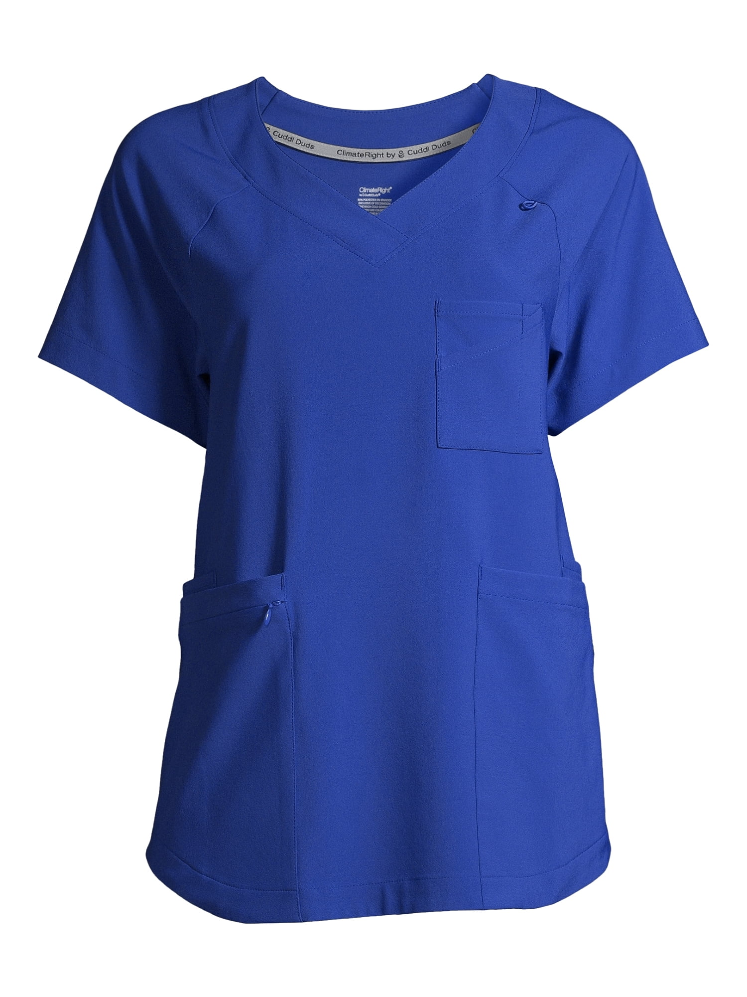ClimateRight by Cuddl Duds Short Sleeve V-Neck Scrub Top (Women's
