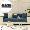 thumbnail image 2 of Ngheia Sofa Cover 9 Blue N, Thickened Soft Plush Sofa Decoration Couch Cover Warm Plush Sectional Couch Cover Fuzzy Furry Non Slip Sofa Slipcover Furniture Protector, 1X Sofa Cushion, 2 of 8
