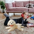 thumbnail image 3 of Realistic Plush Dog Lifelike Stuffed Puppy Doll Soft Dog Stuffed Animal Collectible Plush Puppy Toy For Home Decor And Collectors(White-14.96"), 3 of 4