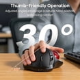 thumbnail image 5 of Wagpak Rechargeable Wireless Trackball Mouse with Ergonomic Thumb Control, Supports 3-device Switching (Bluetooth & USB), 5 Adjustable DPI, Relieves Wrist Fatigue, 5 of 5