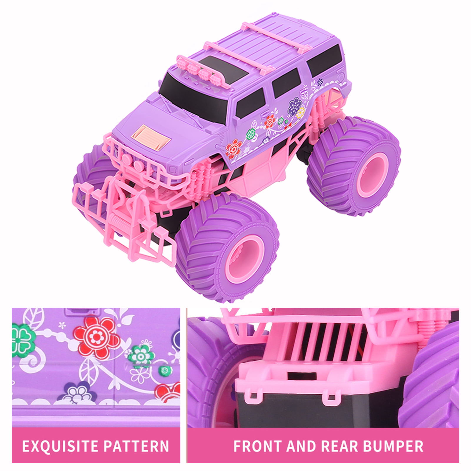 Happydeer RC Trucks Remote Controlled Toy, Remote Control Car Rubber Tires 2.4GHz Electric RC Crawler All Terrain Vehicle Off Road Truck Toddlers Boys Girls Remote Control Auto (Type B)