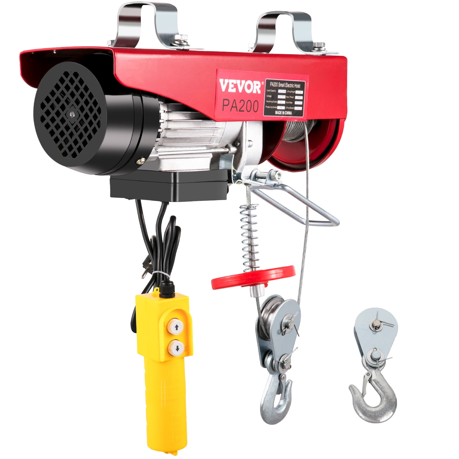 980W Electric Wire Rope Cable Hoist Lift Pulley 450 lb 900lb 