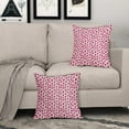 thumbnail image 5 of Hot Pink Cream Pillow Covers 16x16 Set of 2 Boho Design Polka Dot Throw Pillows Modern Brush Strokes Print Decorative Outdoor Pillowcase Square Cushion Cover Linen Pillow Case for Home Sofa Couch Bed, 5 of 6