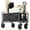 Black L, variant on EBQOSK Collapsible Folding Wagon Cart, Camping & Shopping, Heavy Duty Utility Wagon with All-Terrain Wheels Black S