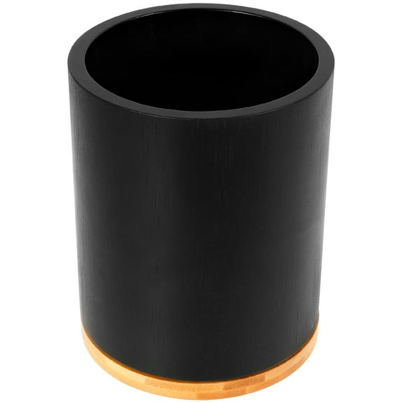 360° Rotating Utensil Holder Wooden Cooking Utensil Crock Waterproof Kitchen Cutlery Organizer for Countertop