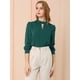 thumbnail image 3 of AllegK Dde San Patricio profesional Blusas de gade manlarcon cuello alto elegante pamujer De color verde oscuro L, 3 of 6