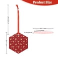 thumbnail image 3 of KLL Reindeer Faces Festive Red Pattern Acrylic Christmas Ornaments,1 PCS Xmas Tree Decor with Ribbon 3" Christmas Décor Christmas Pendant for Hanging on Tree & Party Favors-Hexagon, 3 of 7