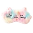 thumbnail image 1 of Coofit Sleep Mask Lovely Plush Cute Elastic Eye Mask Sleeping Blindfold Mask for Home, 1 of 10