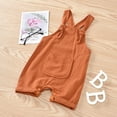 thumbnail image 2 of Kwasome Baby Girls Pants Baby Solid Color Overall Pants Jumpsuit Playsuit Clothes Relax Fit Girl Clothings 3-6 Monthsbrown, 2 of 6