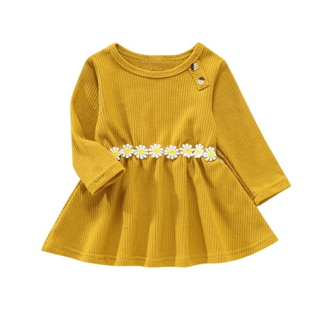 

Thanksgiving Dress Baby Girl Baby Boy Dress Toddle Kids Baby Girls Long Sleeve Cute Tight Waist Cotton Princess Dress Outfits Teal And Girl Dress Baby Girl Holiday Dress 6 Months