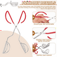 thumbnail image 2 of 6 Pcs Stainless Steel Taco Shell Tong with Red Plastic Clip, Taco  for Homemade Tortilla Shells Taco Shells Making, 2 of 6