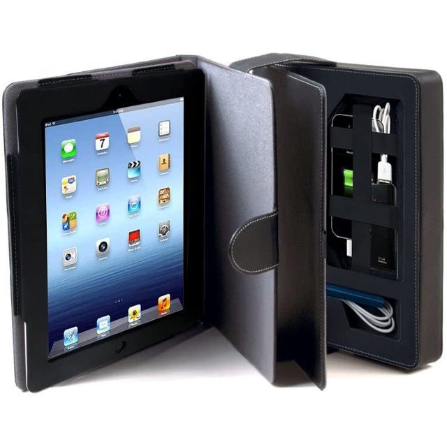 CTA Digital Multi-Storage Travel Case for iPad 2/3/4, Black (PAD-MSTC)