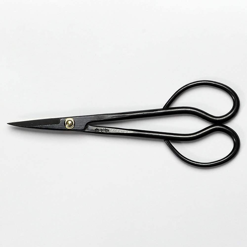 Wazakura Satsuki Bonsai Scissors 7" Long Handle Black Made in Japan