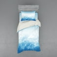thumbnail image 1 of Ambesonne Nature Bedding Set 3 Pcs, Peaceful Fluffy Clouds, Twin, Blue White, 1 of 3