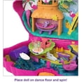 thumbnail image 6 of Polly Pocket Mini Toys, Large Compact Playset with 2 Micro Dolls and Accessories, Flamingo Party, Travel Toys and Gifts for Kids, 6 of 7