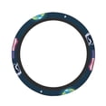 thumbnail image 2 of Lsque Astronaut With USA Flag Ultra Soft Car Steering Wheel Cover for Women, Standard 15 inch Size for Truck Van SUV Auto, 2 of 8