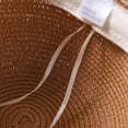 thumbnail image 3 of CoCopeanut New Straw Hat Women Summer Hat Beach Ladies Casual Flat Bowknot Panama Hat Breathable FashBreathable Fashion Sun Hats for Women, 3 of 5