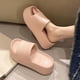 thumbnail image 3 of Zapatillas gruesas para mujer, verano 2024, antideslizantes, resistentes al desgaste, zapatillas de plataforma casuales de moda, sandalias de playa casuales de EVA con cabeza redonda, 3 of 6