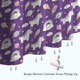 thumbnail image 6 of Purple Cartoon Unicorn Rainbow Cloud Ice Cream Planet Shower Curtain 72"x72" ,Bathroom Decorative Shower Curtains Set with 12 Hooks,Modern Waterproof Washable Shower Curtain, 6 of 6