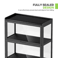 thumbnail image 6 of Magshion Modern 68" 5-Tier Transparent Display Cabinet with Acrylic Flip Door, Floor Standing Showcase Bookshelf, Curio Cabinet Collection Display Case for Living Room Bedroom Home Office, Black, 6 of 10