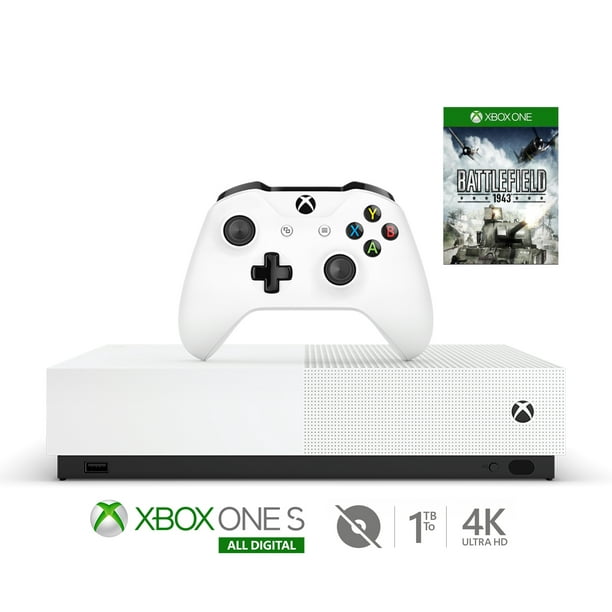 grind monteren Ijzig Microsoft Used Xbox One S 1TB All-Digital Edition Bundle with Battlefield  1943 - Disc-free Console, Wireless Controller and Game Keycard - White -  Walmart.com