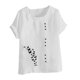 thumbnail image 4 of Puntoco Liquidación de blusas cortas para mujer Blusa informal y de lino con botones y manga corta estampada para mujer, 4 of 4