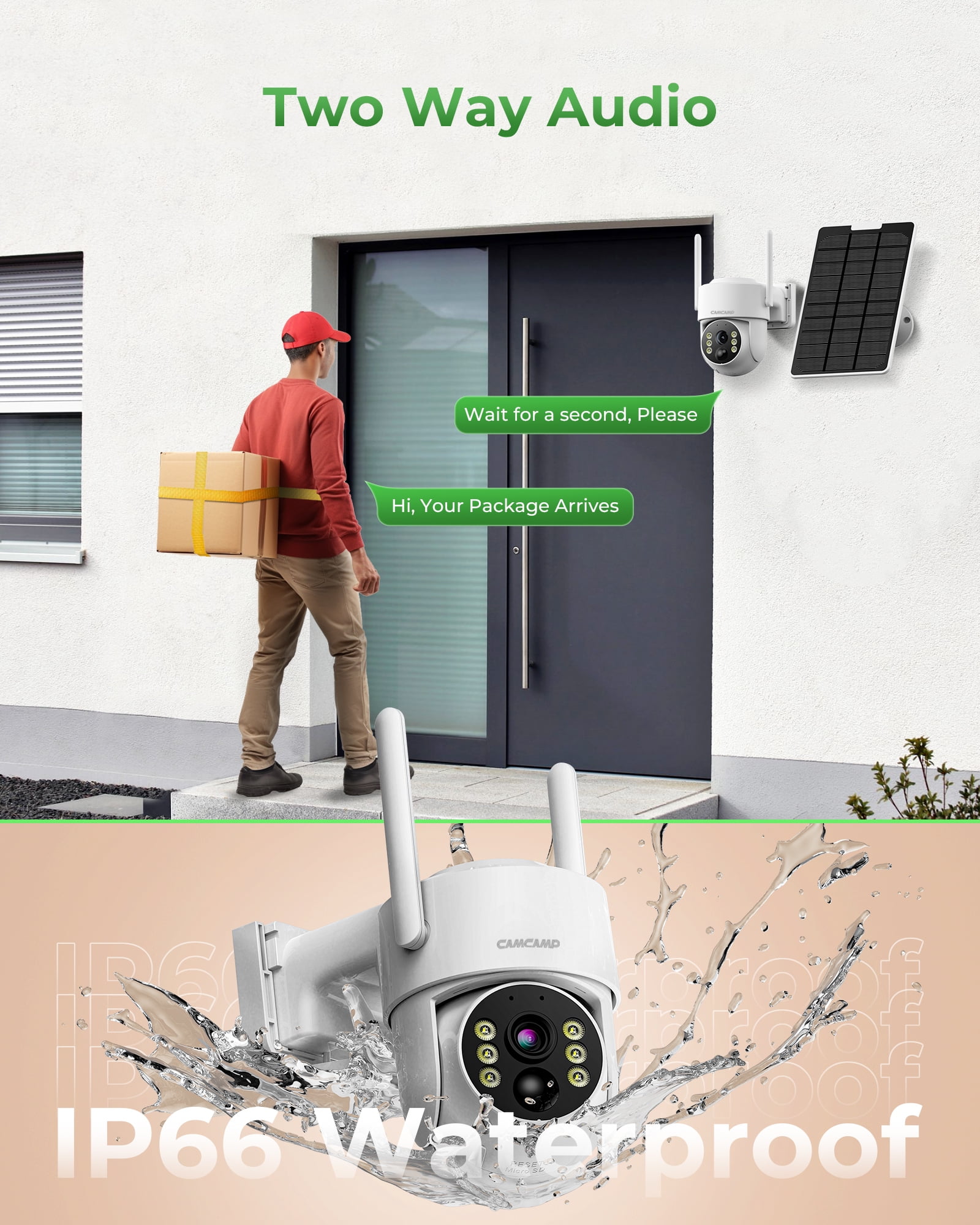 TOGUARD SC43 2K/4MP Solar Wireless Security Camera System with 10CH 10.1" NVR Monitor Dome Surveillance Camera HDMI Connector