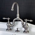 thumbnail image 2 of Kingston Brass KS7998AL English Country Bathroom Bridge Mount Faucet, Brushed Nickel, 2 of 2