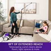 Kenmore 200 Series Canister Vacuum, Bagless, 16ft Cord, Multi-Cyclonic, HEPA Filter, Cord Rewind, for Carpet, Hard Floors & Upholstery, DC2021, Purple