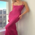 thumbnail image 2 of PENGXIANG Robe Cami à Bretelles en Spaghetti de Couleur Unie pour Femme, 2 of 6