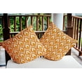thumbnail image 3 of 18" x 18" Simply Daisy Feathers Polyester Indoor/Outdoor Pillow, Golden Mustard Qty 1, 3 of 6