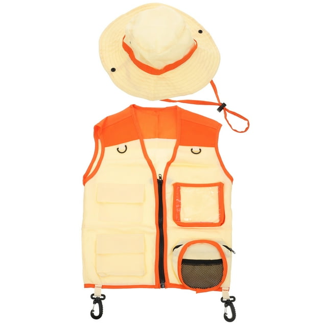 1 Ensemble Chapeau d'Exploration Extérieur pour Enfants Chapeau d'Explorateur Extérieur pour Enfant Veste pour le Plaisir