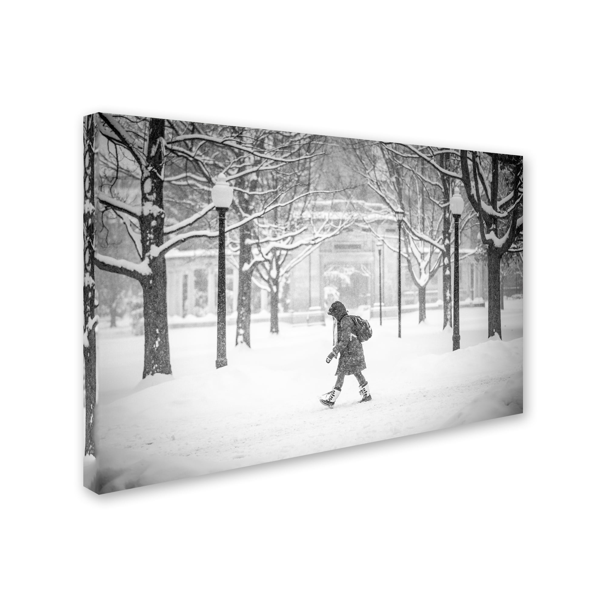 Trademark Fine Art "Winter Campus" Canvas Art by Jason Shaffer