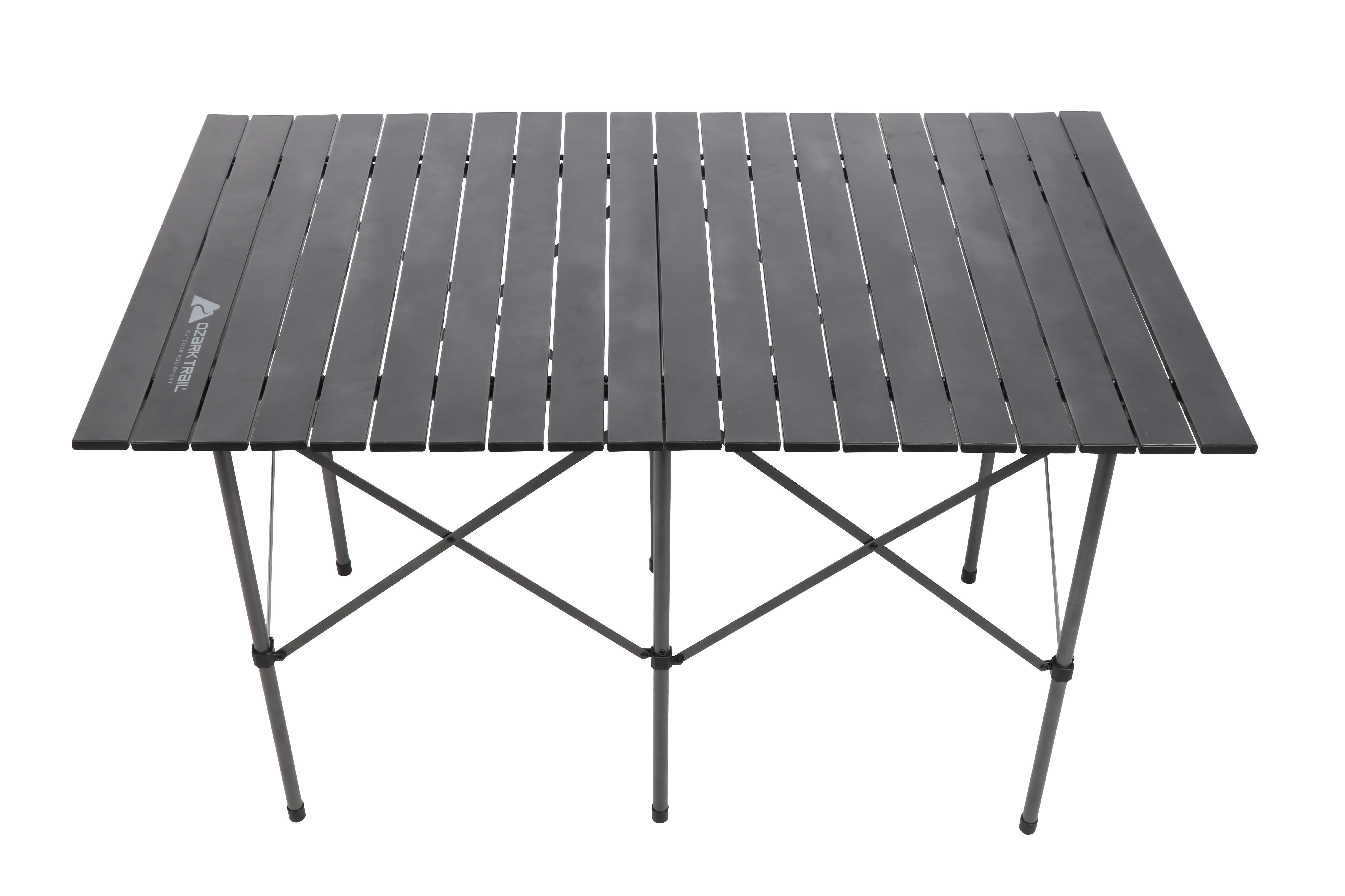 Ozark Trail Roll Top Camping Table Gray 27 x 46 x 27 Walmart