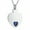 Blue, variant on Personalize Birthstone Heart Urn Pendant Cremation Jewelry for Ashes Holder Locket Memory Funeral Necklace Memorial Jewelry