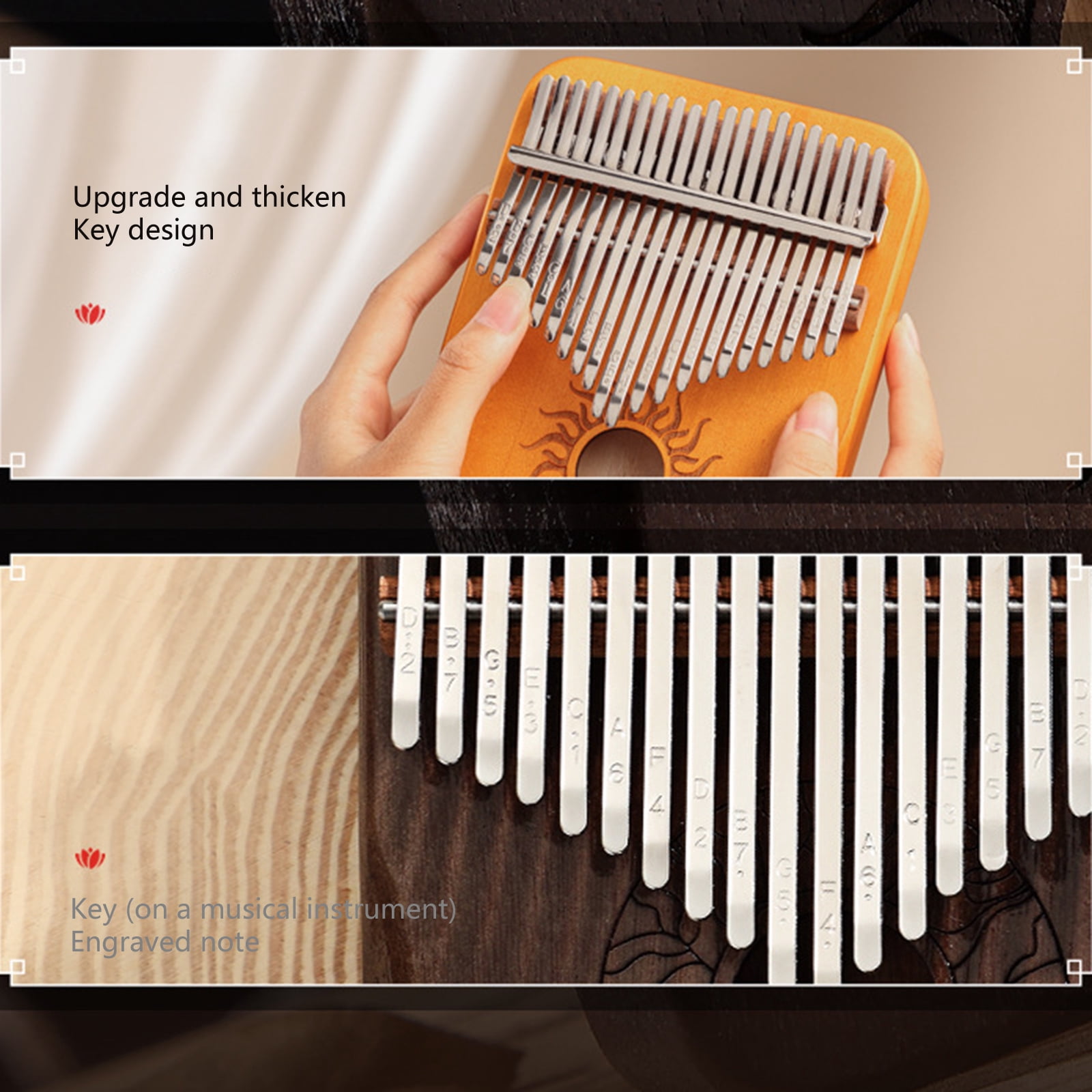 17/21 Keys Thumb Piano Portable Finger Piano Beginner Keyboard Instrument Gifts for Kids Adults Beginners