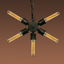 Warehouse of Tiffany Piper 5-light Black 7-inch Edison Chandelier