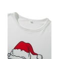 thumbnail image 5 of Meihuid Family Matching Pajamas Set Christmas PJ's Sleepwear Printed Top and Striped Bottom, 5 of 9